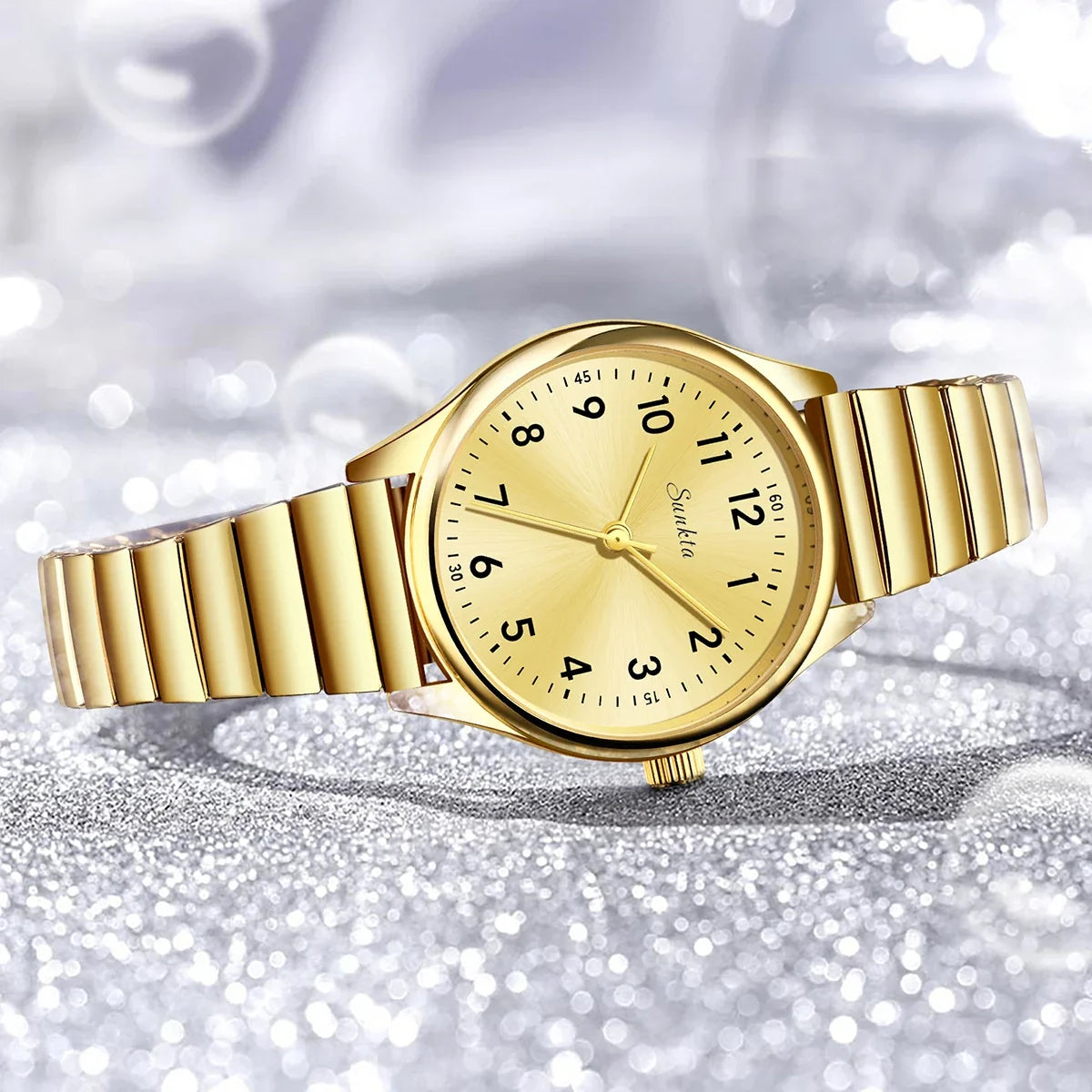 Women's 30mm Arabic Numeral Quartz Watch, Strap or Bracelet