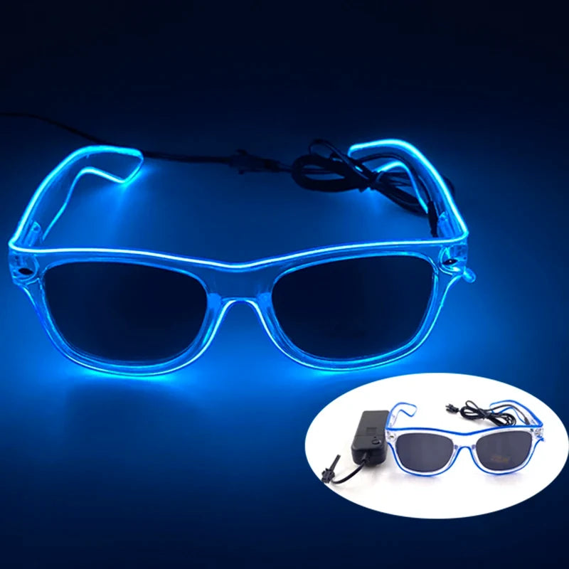 Halloween Funny Sunglasses Personalized Eyewear Alien Style Glasses Luminous Neon Glasses For Rave Festival Club Party Props