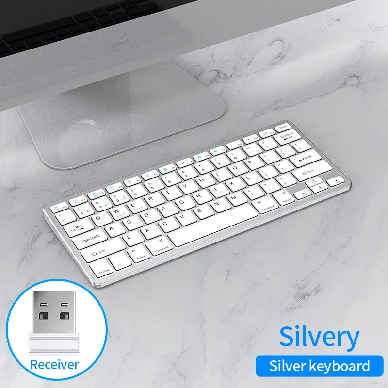 NexusClick 2.4G Wireless Keyboard Mouse Combo, Ergonomic Rechargeable Mini Multimedia Office Keyboard Set For PC Laptop Macbook
