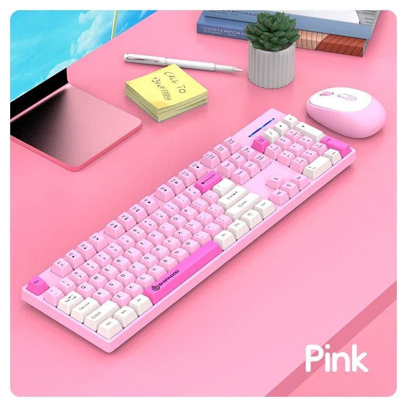 Shipadoo Wireless Gaming Keyboard and Mouse Combo for Laptop, Desktop, and Office Use