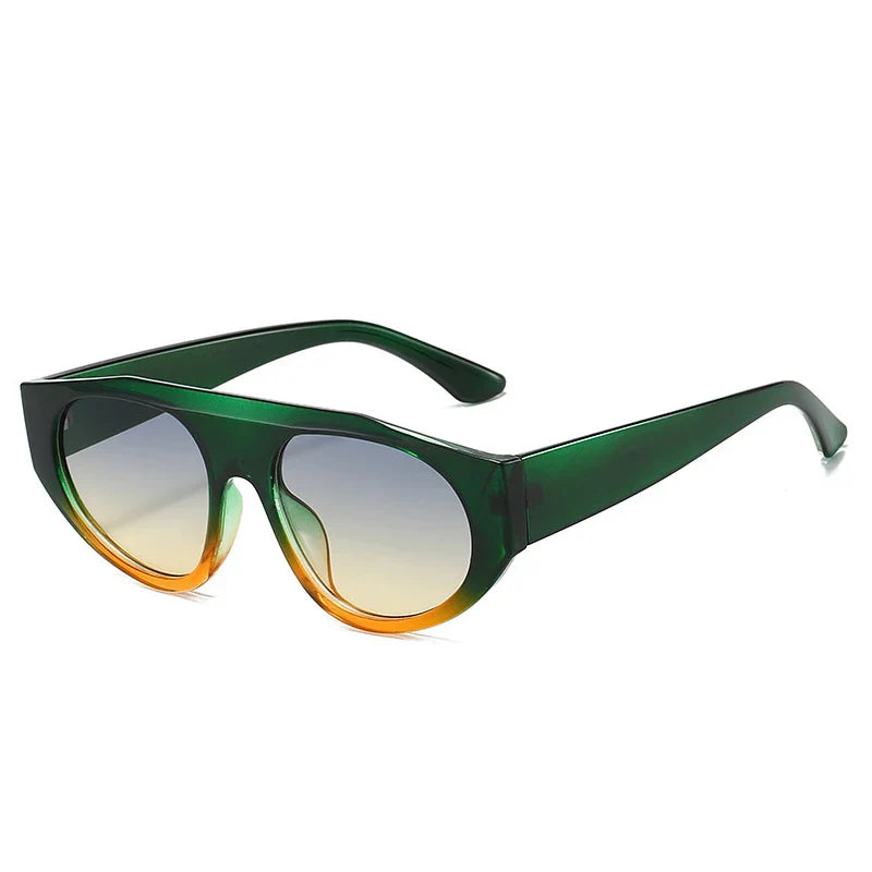 SHAUNA Retro Pilot Men Sunglasses Shades UV400 Fashion Gradient Women Double Color Punk Sun Glasses