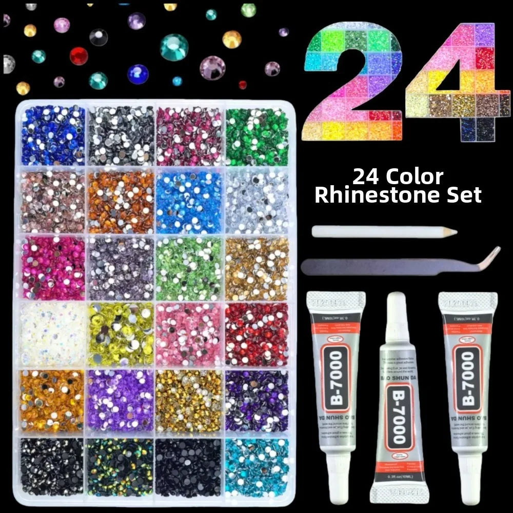 Multicolor Resin Rhinestone Kit Sparkling DIY Decoration Jelly Rhinestones Diamond Art Bedazzling Rhinestones