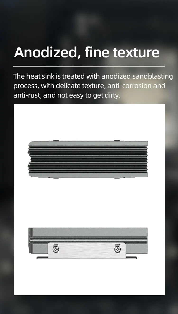 TEUCER M.2 NVMe 2280 SSD Heatsink Dual Copper Tube High Efficiency Radiator with Double-sided SSD Thermal Pad