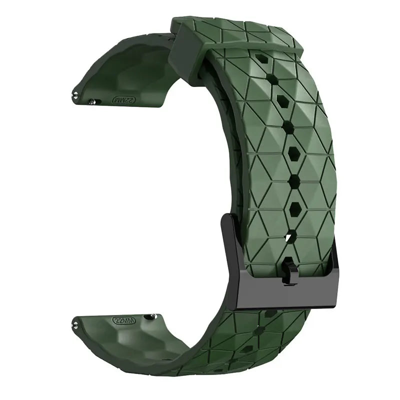 COROS Bands Silicone Sport Watch Strap Football Pattern Unisex Waterproof