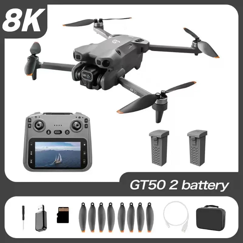 Lenovo GT50 Drone Professional 8K HD Camera 5G Brushless Motor Aerial Photography Optical Flow with screen RC Quadcopter
