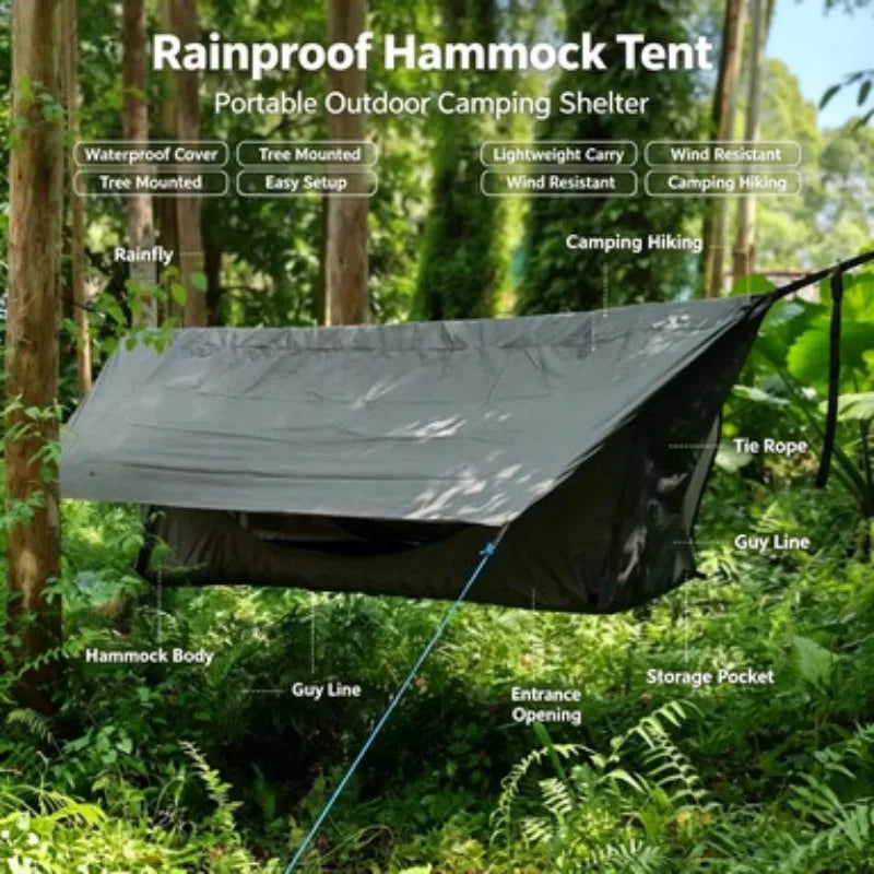 For Outdoor Camping with Air Mattress Mosquito Net and Awning Waterproof Outdoor Indoor Fitness New Design Garden Swing Hammock