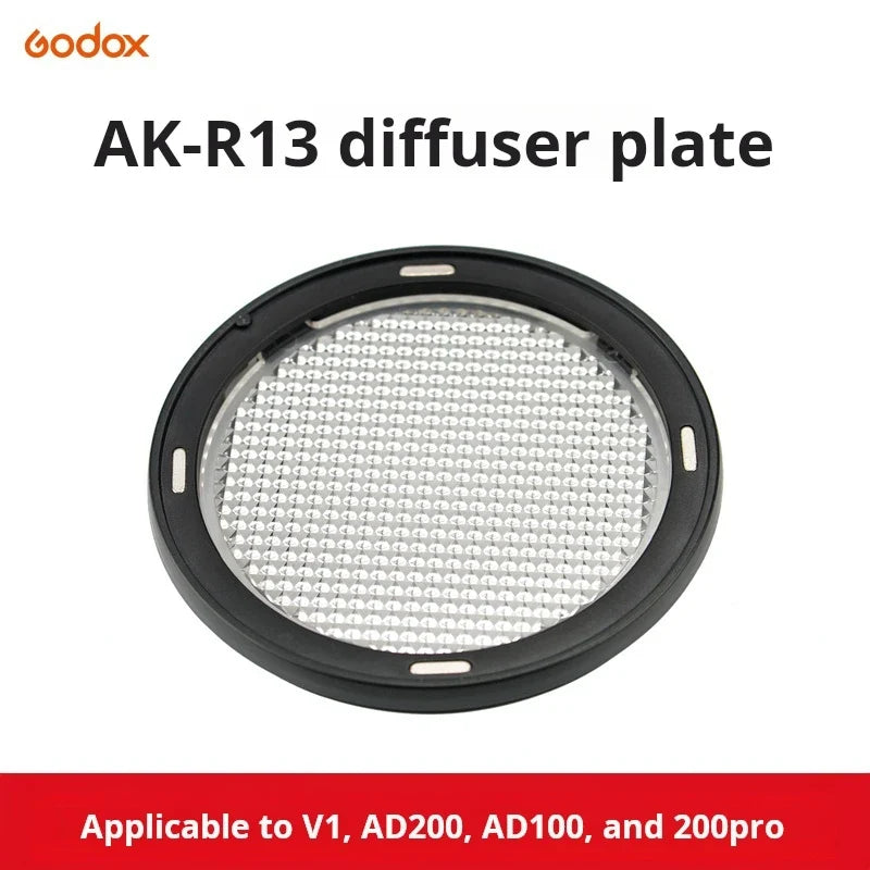 Shenniu AKR1 round lamp head magnetic attachment ad200pro accessory V1 flash semi-circular soft light cover set-top flash light