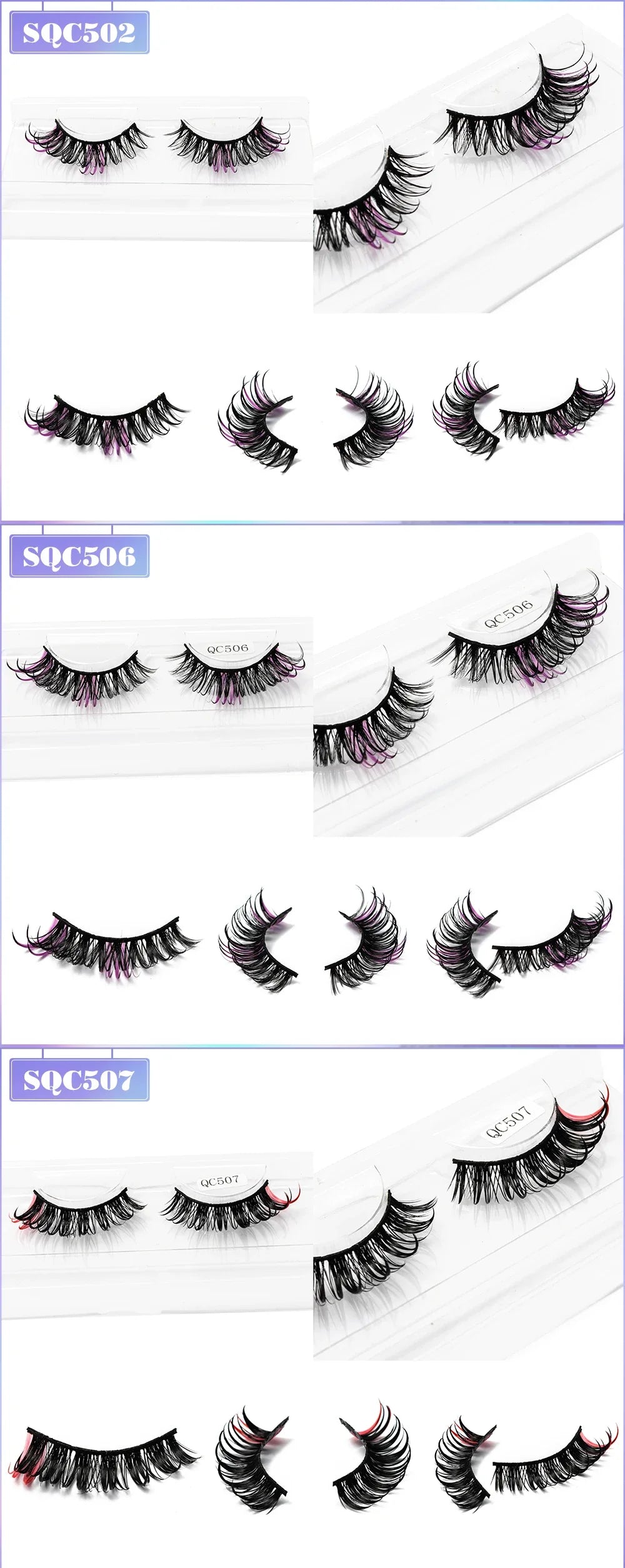 Yiernuo 1/5 Pairs Cosplay Anime Eyelashes Manga Lashes Dramatic Fairy Clusters Lashes Wet Look Lashes