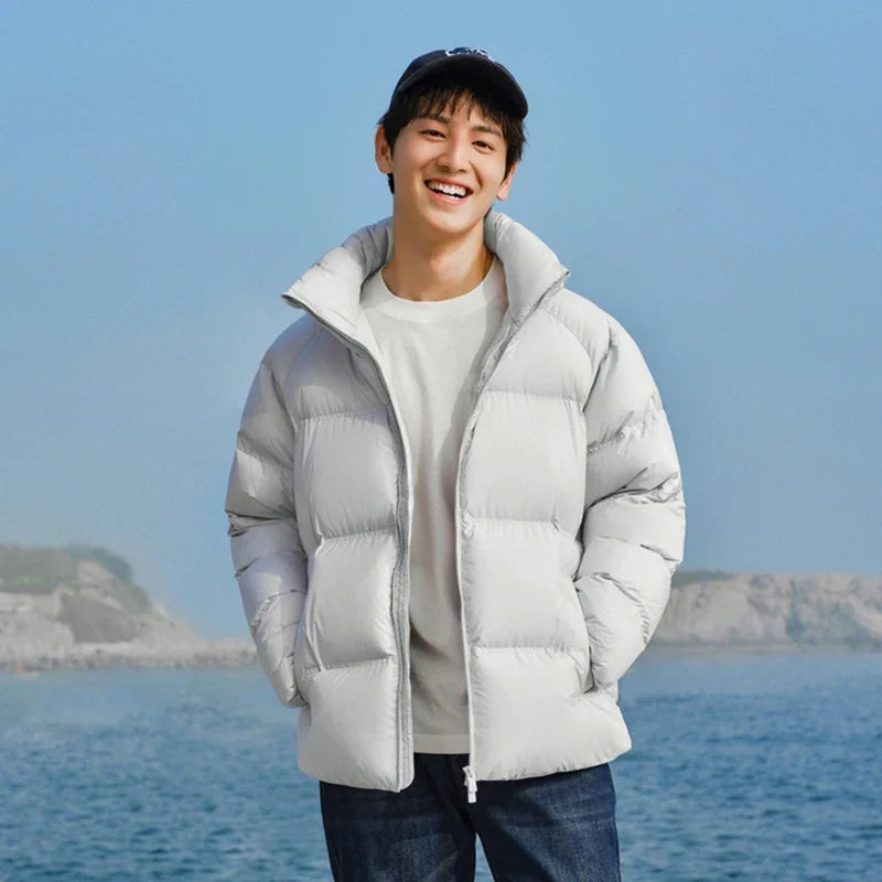 Semir Down Jacket Men Women 2026 Winter New Light Short Coat Three-Proof Thermal Puffer Coat Couple Top Trendy Down Jacket