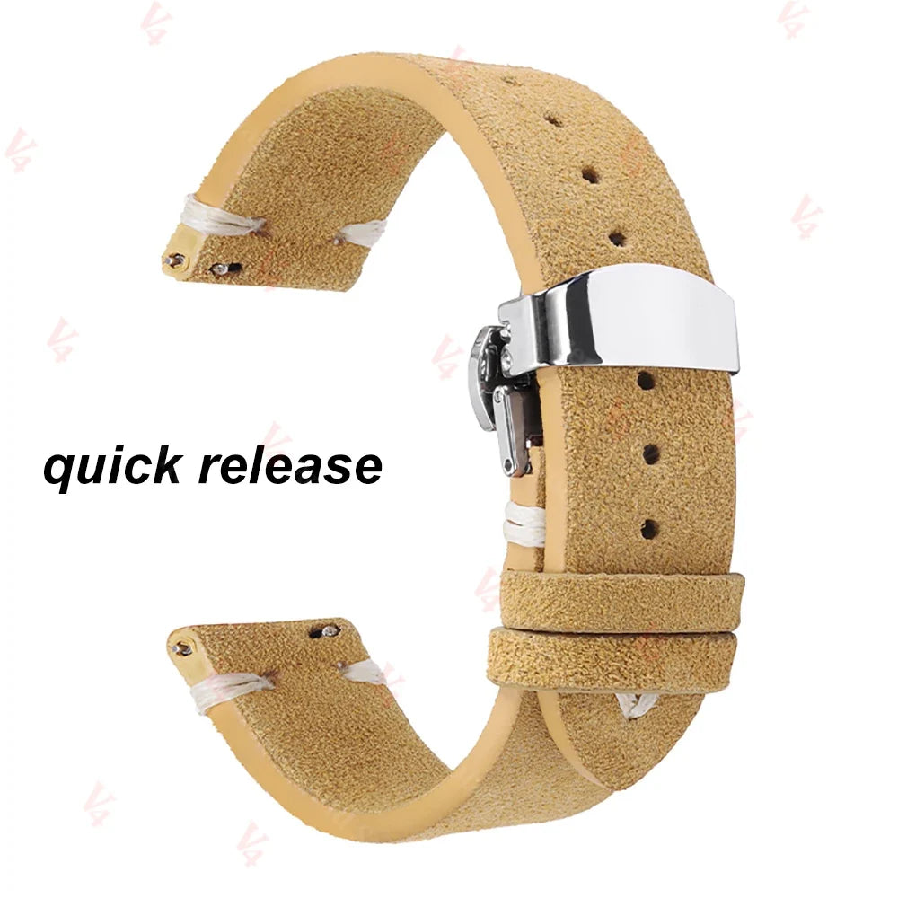 Suunto Race, Vertical & 9 Peak Stitched Suede Band with Butterfly Clasp