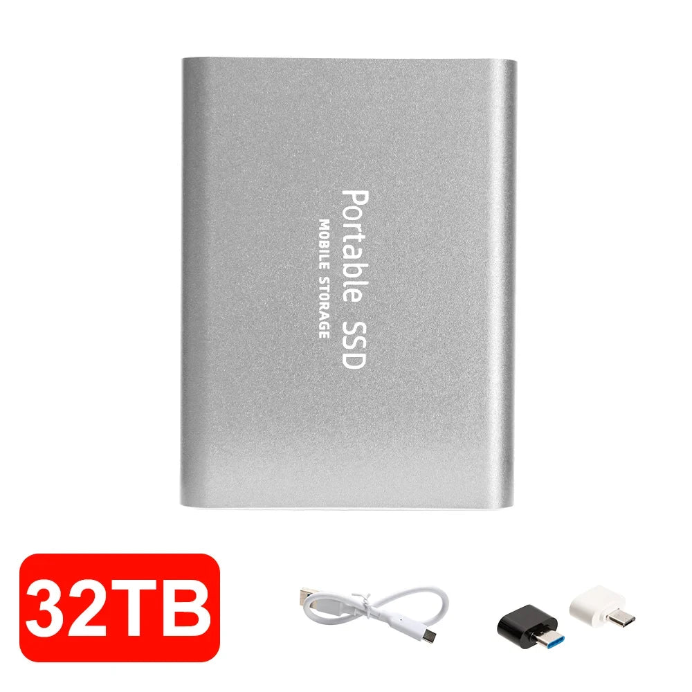 16TB High‑speed Portable External SSD USB 3.1 Type‑c External Hard