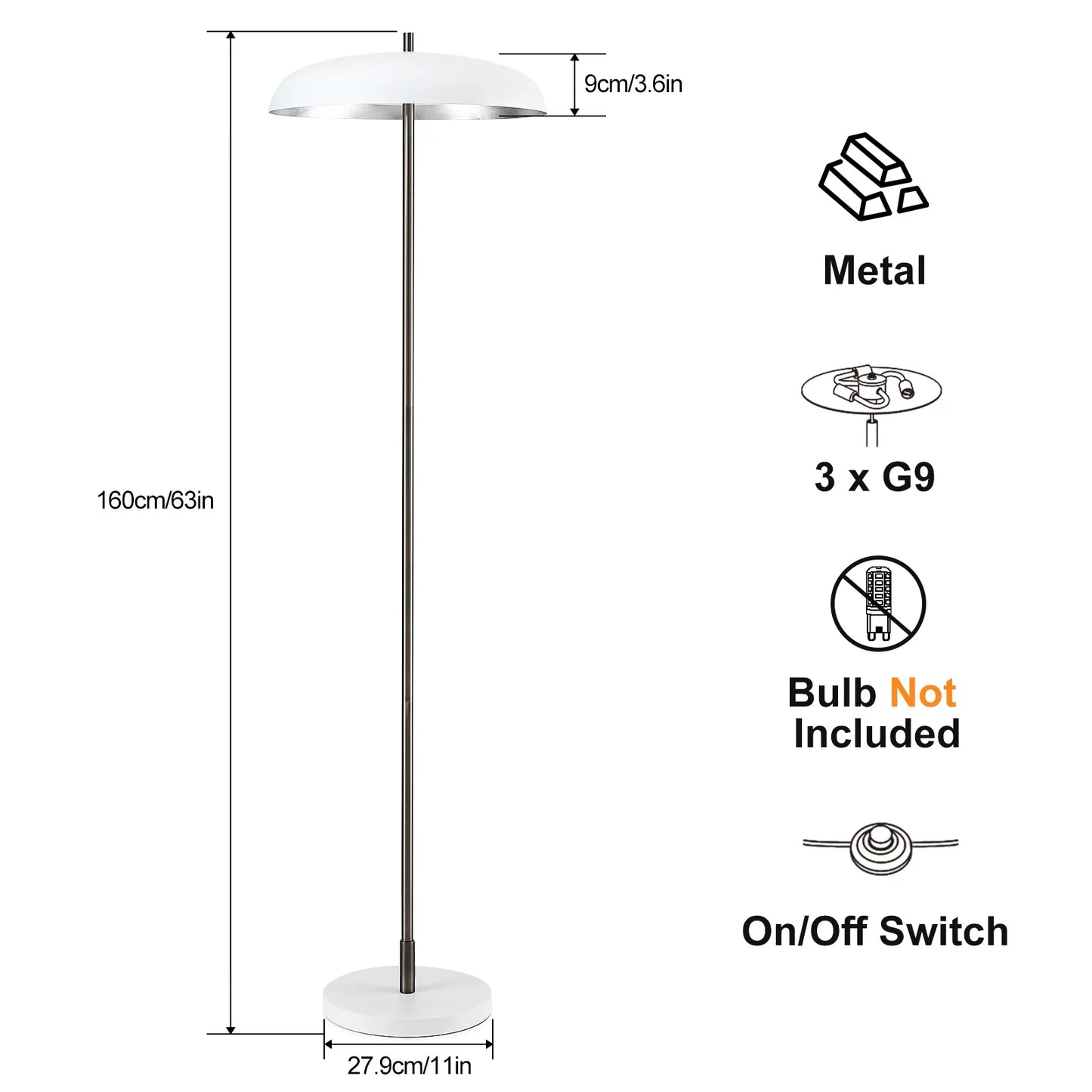 63 inch Floor Lamp Modern Minimalist LED European Lamp Hotel Guest Room Living Room Study Bedroom Bedside Decorative Lighting Lamps Indoor Lighting Shiping from USA