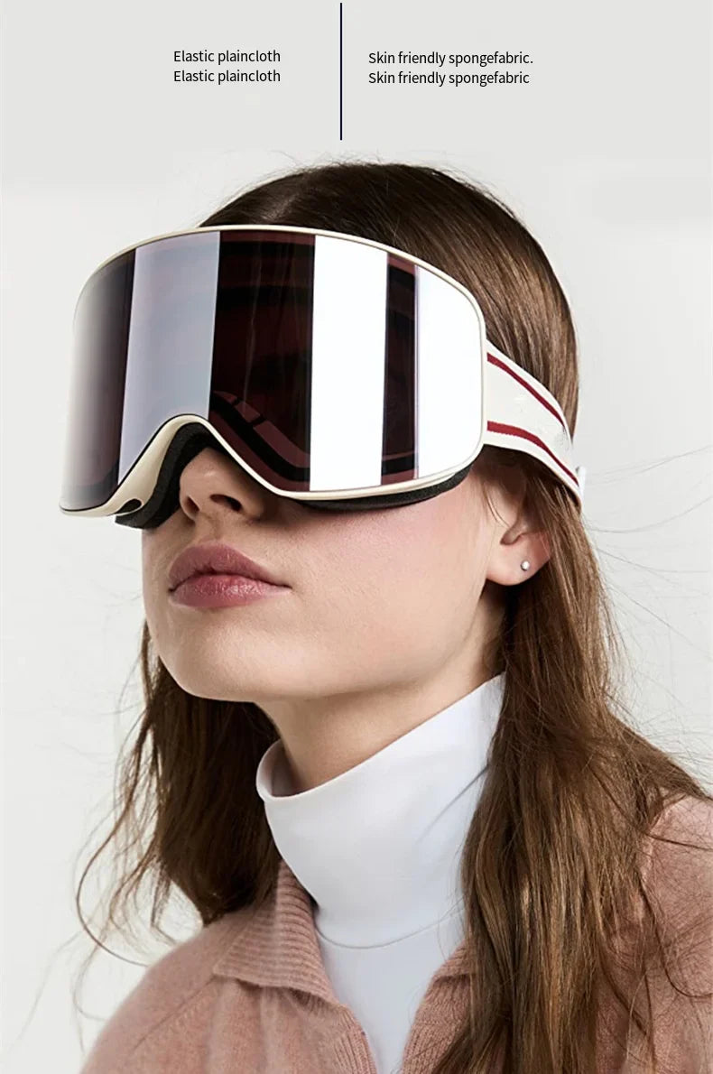 Gafas de esquí y snowboard para mujer y hombre, máscara de esquí con protección UV 400, antiniebla doble cilíndrica para nieve