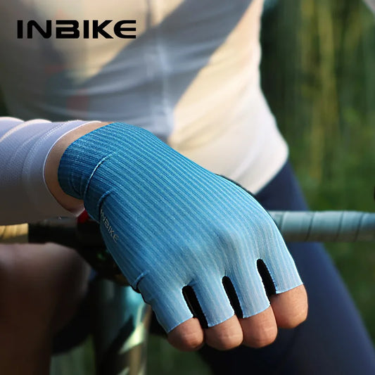 INBIKE Guantes de Ciclismo sin Dedos para Bicicleta de Carretera, Guantes MTB con Amortiguación para Hombre y Mujer, Accesorios Deportivos para Ciclismo
