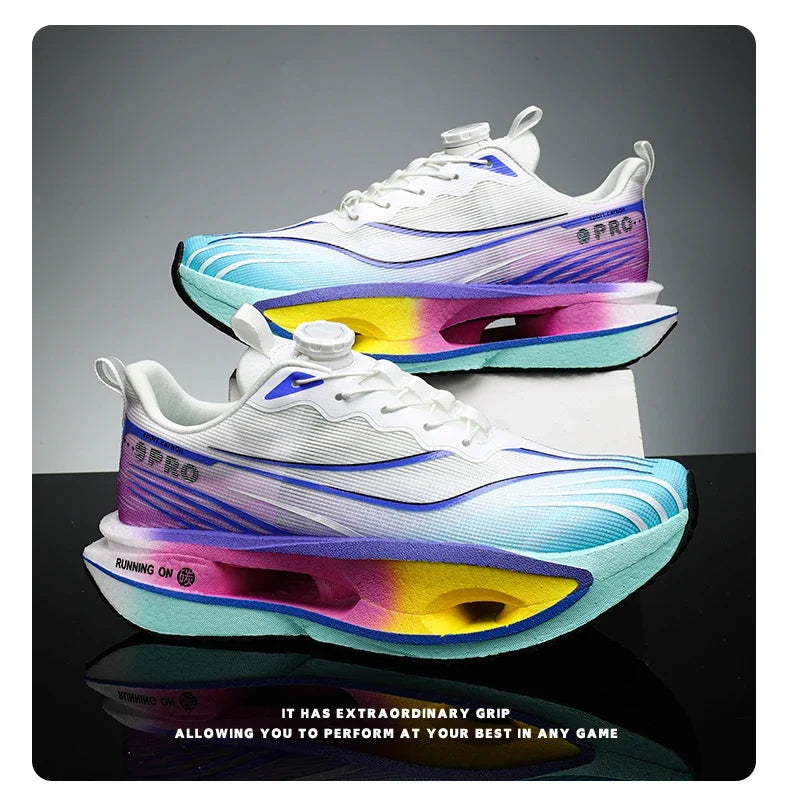 2026 Running Shoes Carbon Board Marathon Men Sports Breathable Lightweight Women's Comfortable Athletic Nonskid Casual Sneakers