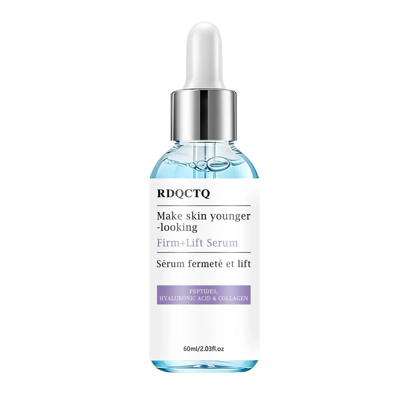 Face Serum with Peptides Hyaluronic Acid Collagen Hydrating Facial Treatment for Smooth Skin Texture & Elasticity Enhancement