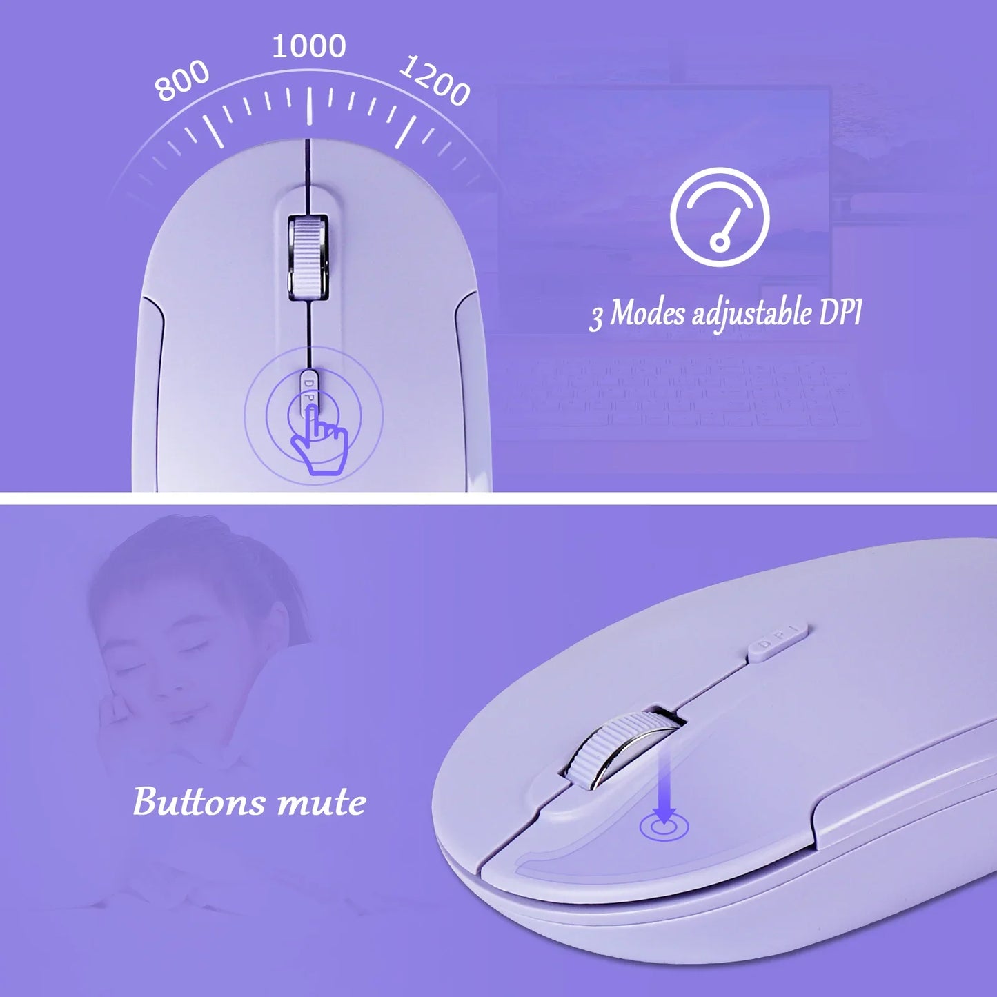 Fashion Wireless Keyboard and Mouse Combo Gamer Silent Keyboards Mouse Set Ultra Thin Office PC Ergonomic Gaming Pink Keypad