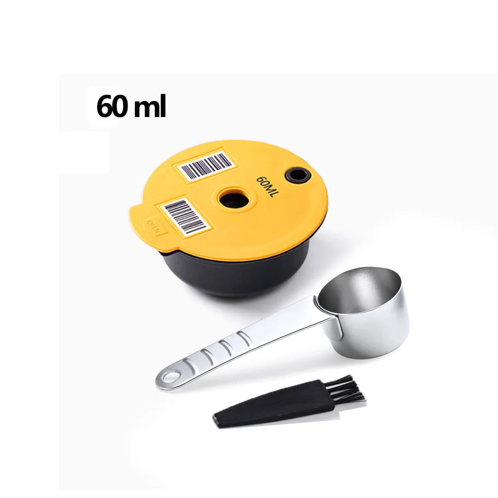 60/180200/220ML Reusable Coffee Capsule Pods for BOSCH-s Machine Tassimo Refillable Filter Pod Silicone Lid Replacement