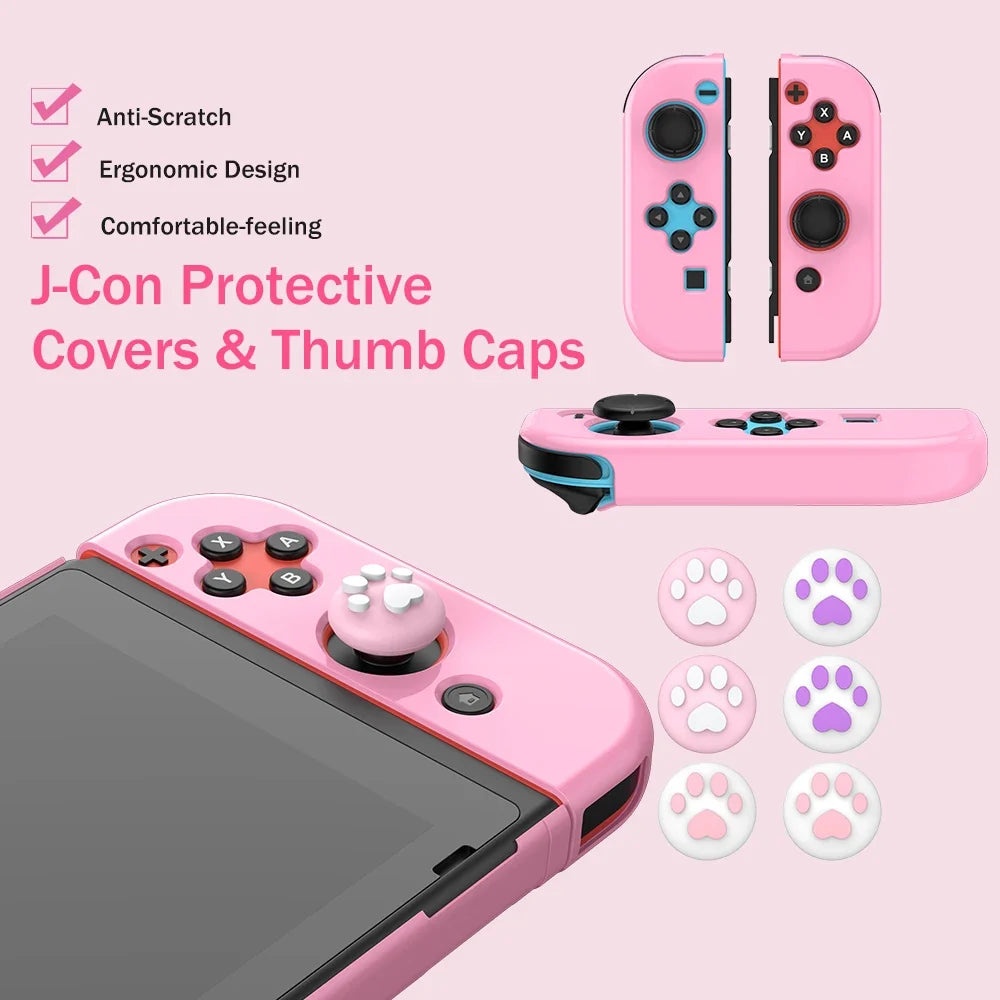 Switch Storage Bag 16 in 1 Switch Console Accessory With Switch Carry Case, Protective Case, Screen Protector Adjustable Stand