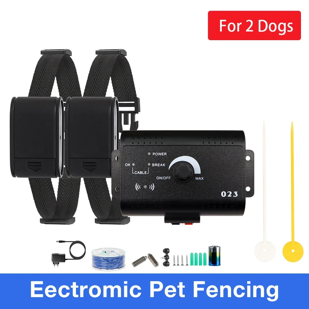 Invisible Wireless Electric Dog Fence System Remote Control Electronic Dog Fence Pet Training Collar Transmitter Collar Set
