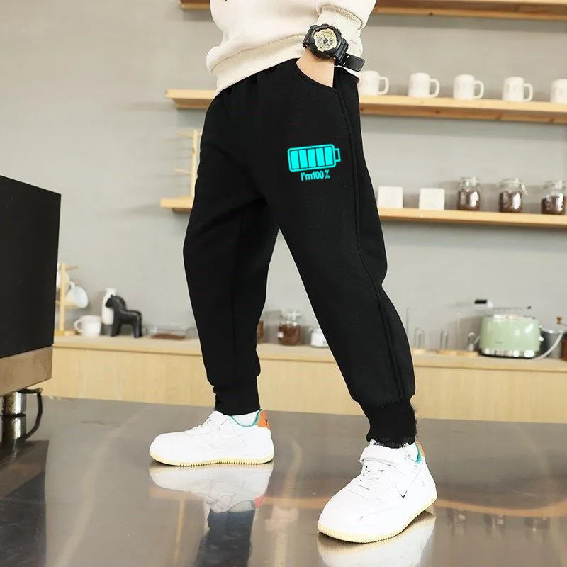 Boys' Luminous Joggers with WiFi Print