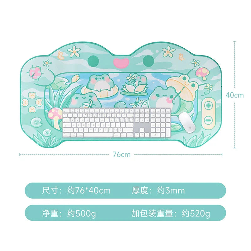 Alfombrilla de escritorio para juegos de rana kawaii
