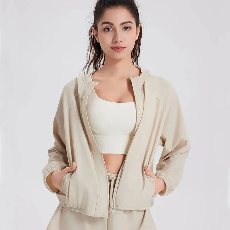 Women's Anti-UV Running Jacket - UPF50+ Quick Dry Hoodie