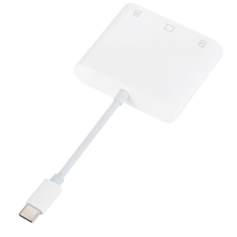 3 in 1 Type C To CF/SD/TF Card Adapter SD Card Adapter Memory Card Reader CF SD TF Compact Camera Card Reader for iPad iPhone 15
