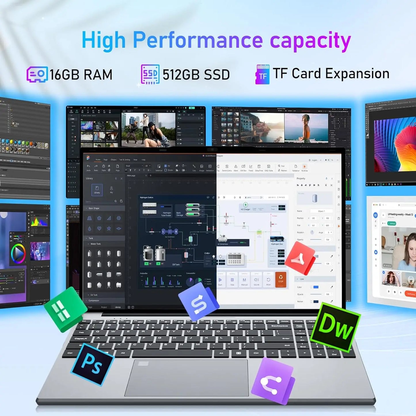 15.6 Inch Intel Notebook PC Ultra Slim Laptop Intel Core I3 6100u 16GB