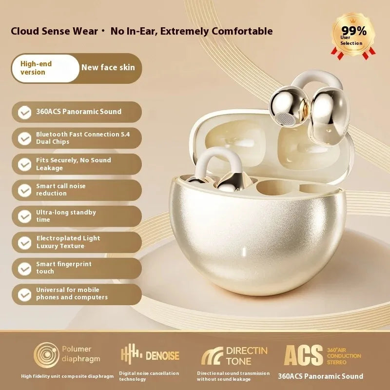 Upgraded Dual Bluetooth Earbuds with Berlin 9D Stereo Sound 24H Comfort Fit IPX5 Waterproof & Noise Leak-Proof Technology