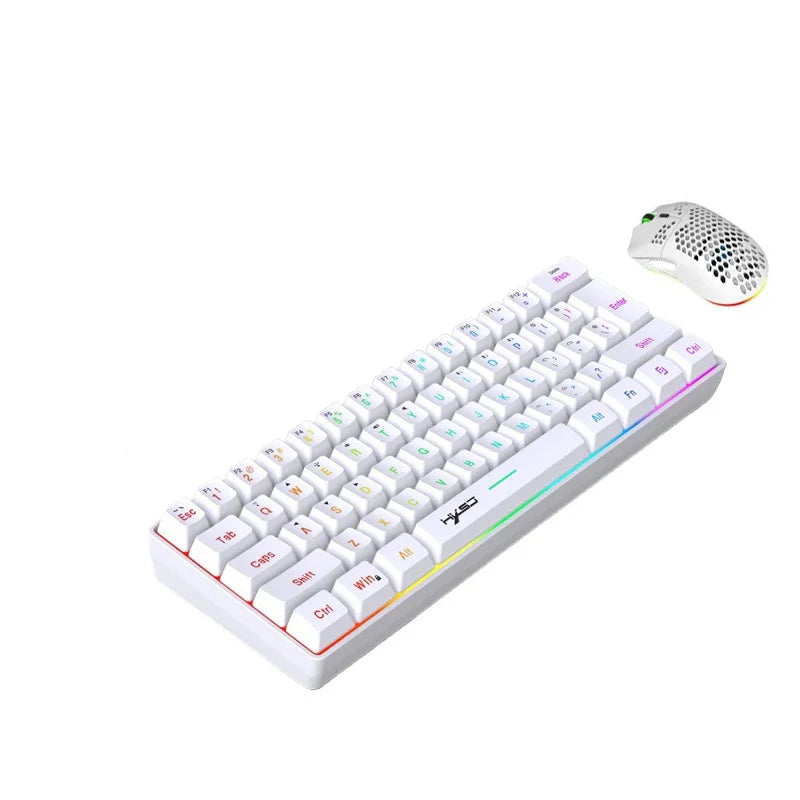 Wireless keyboard mouse combo Bluetooth key board  60% kit 2.4Ghz computer white Gamer keyboards Mice combos set teclado pc