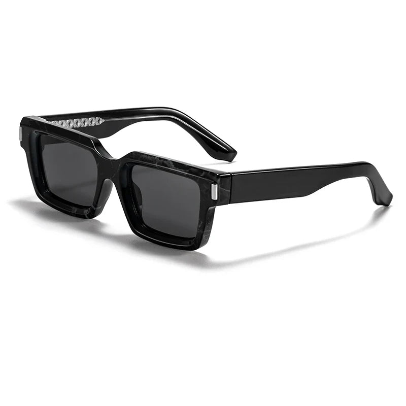 HBK Vintage Punk Men's Square Sunglasses Brand Design Small Frame Sun Glasses Party Travel Glasses Gift Ideal Choice