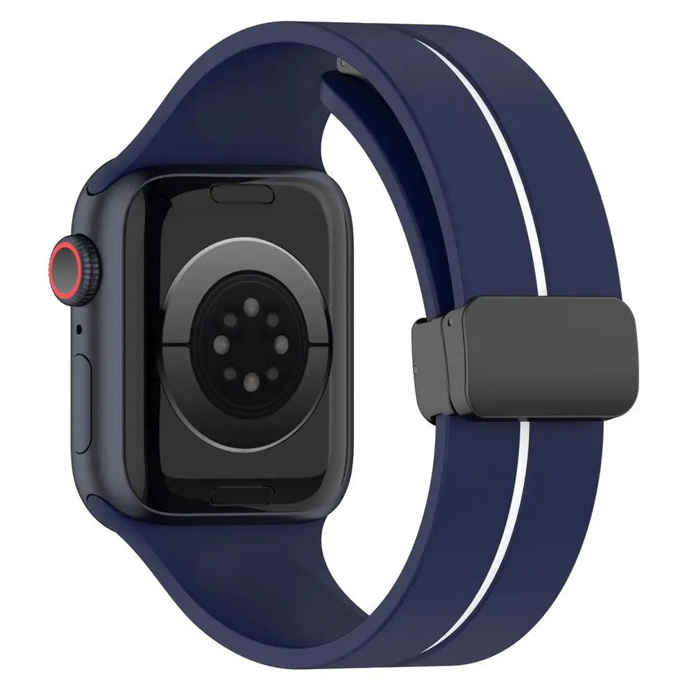 Magnetic Strap For Apple watch ultra 2 band 49mm Silicone Bracelet iWatch Series 9 7 8 6 5 4 3 se 44mm 45mm 40mm 41mm 42mm 38mm