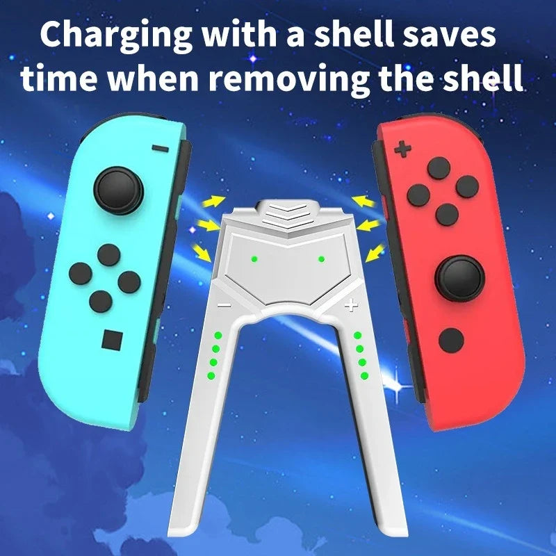 Charging Grip Controllers, Handle Bracket Charger Dock Compatible with Switch/Lite/OLED Console Accessories