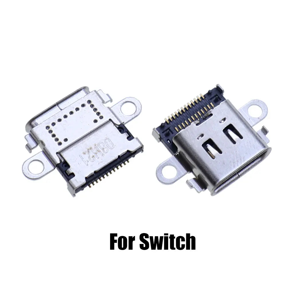 2pcs For NDS NDSL NDSi XL Power Socket Charging Port For GBA GBASP Link Connector For Switch / Lite / Oled / Pro NS Console