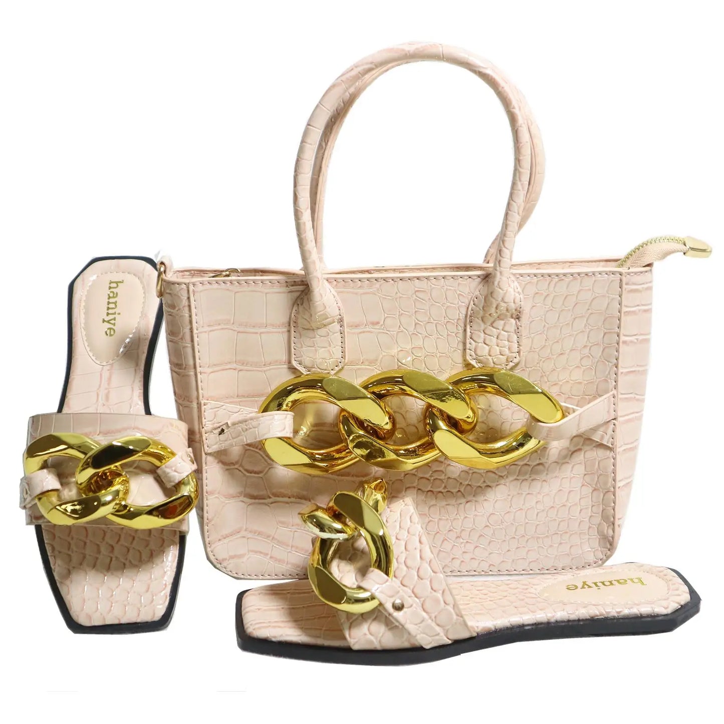 Zapatos y bolsos africanos a juego HKN1-12