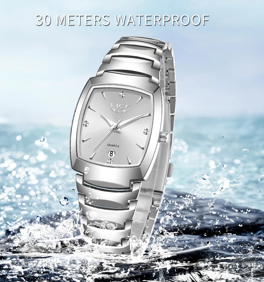 Women's Tonneau Date Quartz Bracelet Watch