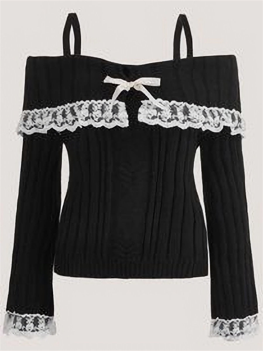 Off Shoulder Knit Top