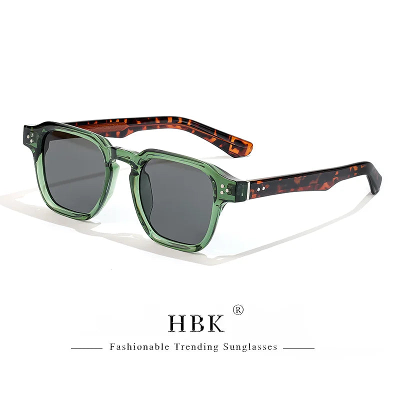 HBK Fashion Punk Sunglasses for Men Classic Square Sun Glasses Outdoor Sports Party Vacation Travel Driving Fishing Eyeglasses