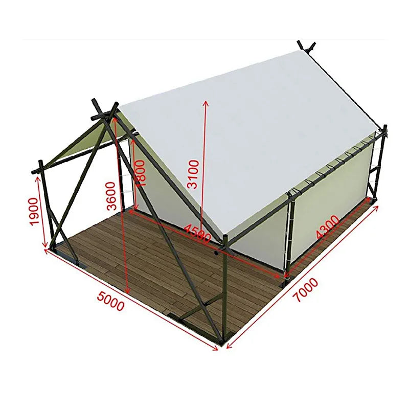 Outdoor Camping Beach Tent Waterproof and  Made of Oxford PVC Fabric for Summer