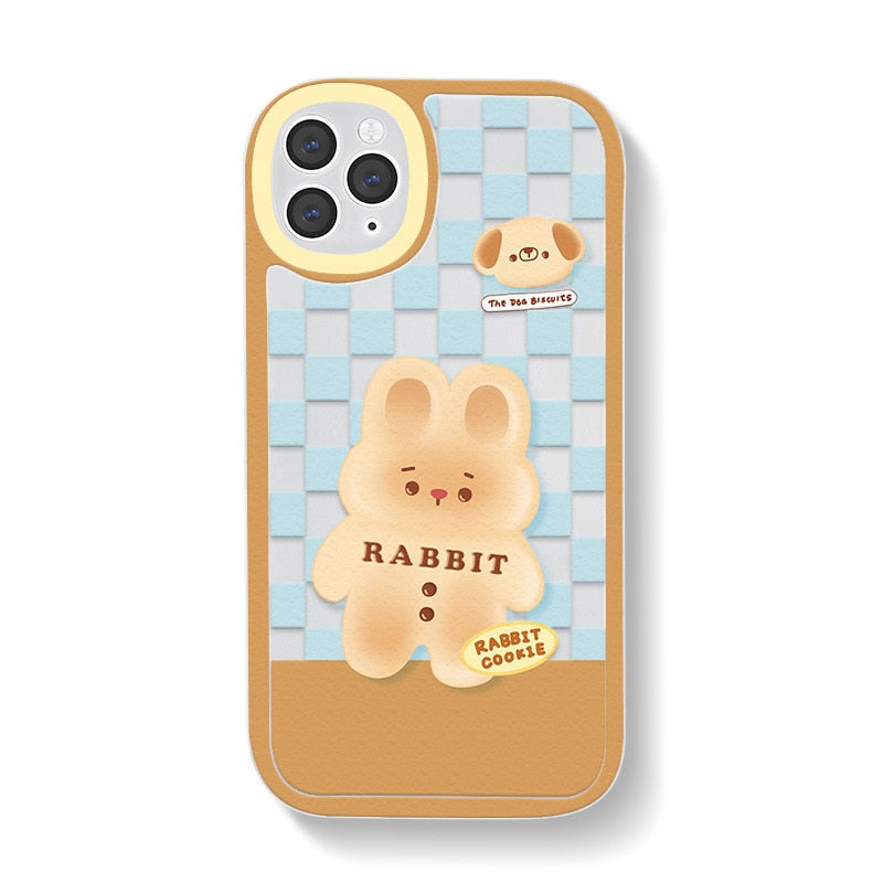 Funda de iPhone Cachorro y Conejito de Chocolate