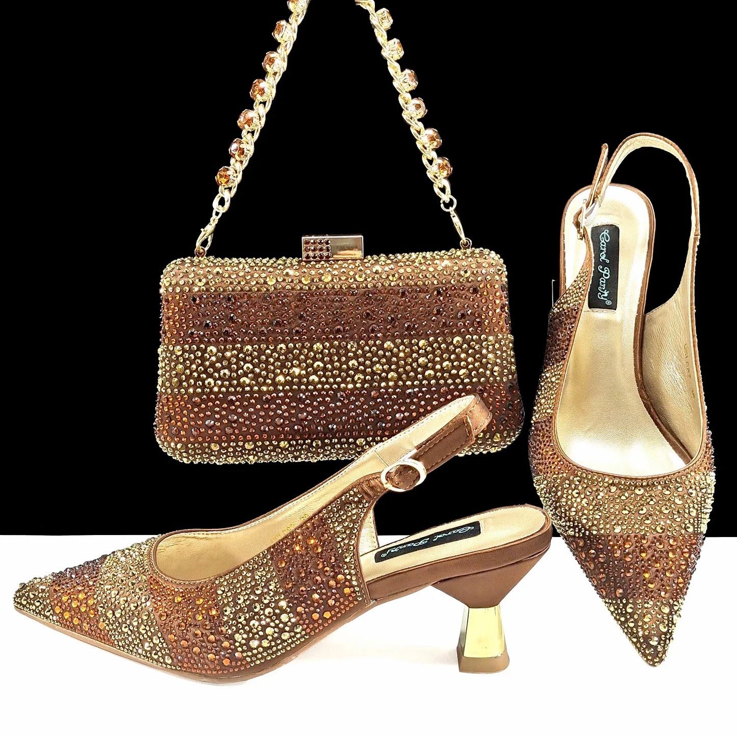 Conjunto de Zapatos y Bolsos para Mujer de Estilo Africano de Alta Calidad ED125