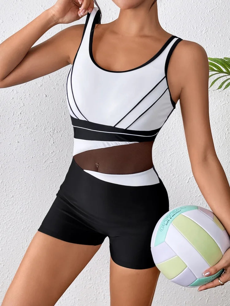 Women’s Solid One Piece Monokini Swimsuit