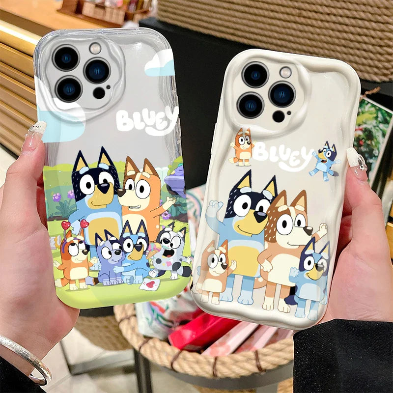 Funda de teléfono suave blanca con perro de dibujos animados para iPhone