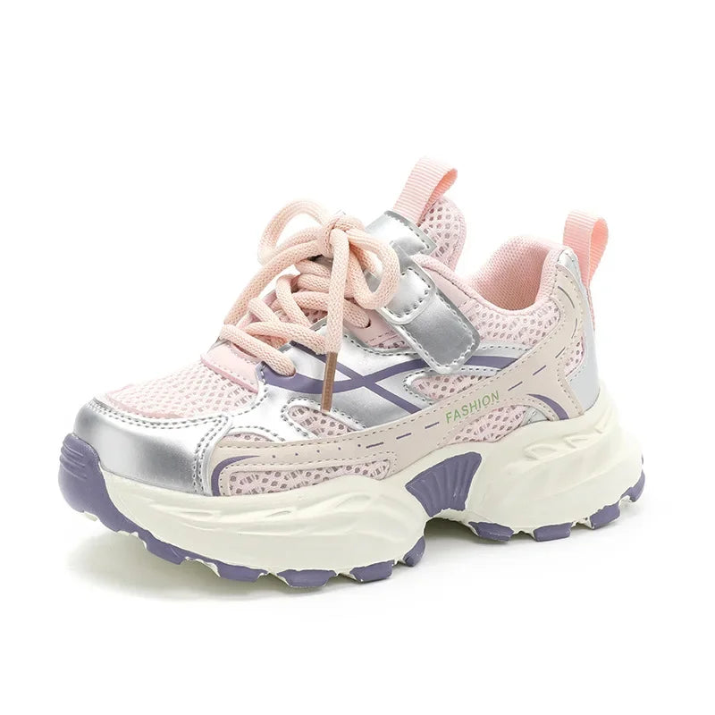 Children Mesh Sports Shoes 2025 Spring New Kids Sneakers for Girls Boys Lightweight Soft-soled Toddlers Running Chunky Sneakers