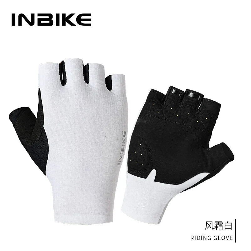 INBIKE Guantes de Ciclismo sin Dedos para Bicicleta de Carretera, Guantes MTB con Amortiguación para Hombre y Mujer, Accesorios Deportivos para Ciclismo