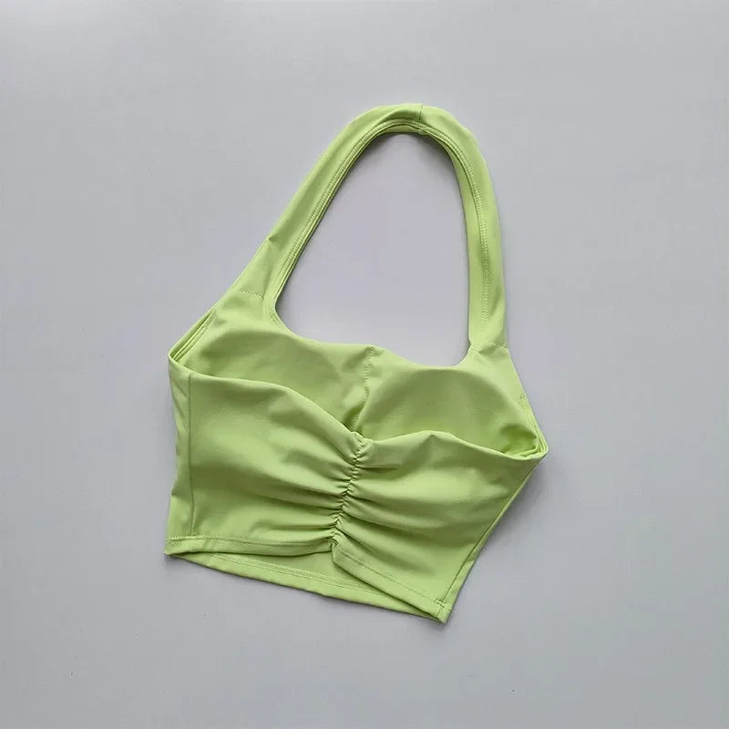 Dicha sin espalda: Sujetador deportivo sexy y crop top de yoga