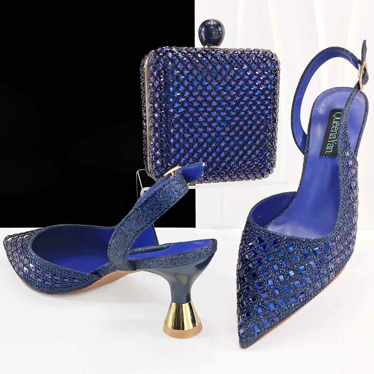 Últimos Zapatos de Mujer de Diseño Italiano con Bolso a Juego HZS1-1