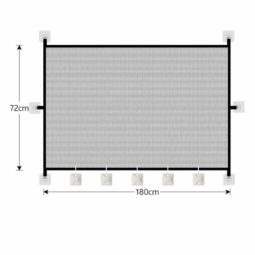 Portable Retractable Pet Barrier Fences Folding Anti-Escape Pet Safety Gate Mesh with Hooks Dog Isolation Gate Hallways