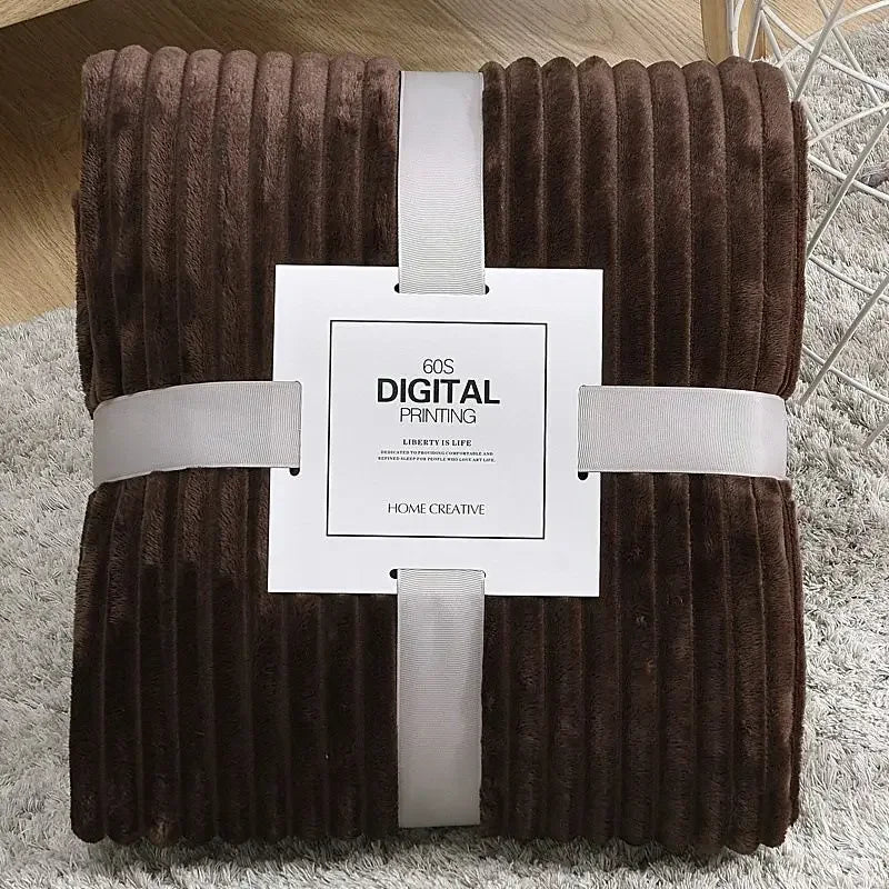 Soft Adult Cover Coral Fleece Blanket On The Sofa Thickened Winter Bed Blanket Warm Stitch Fluffy Bedspread Plaid Sofa Bedroom